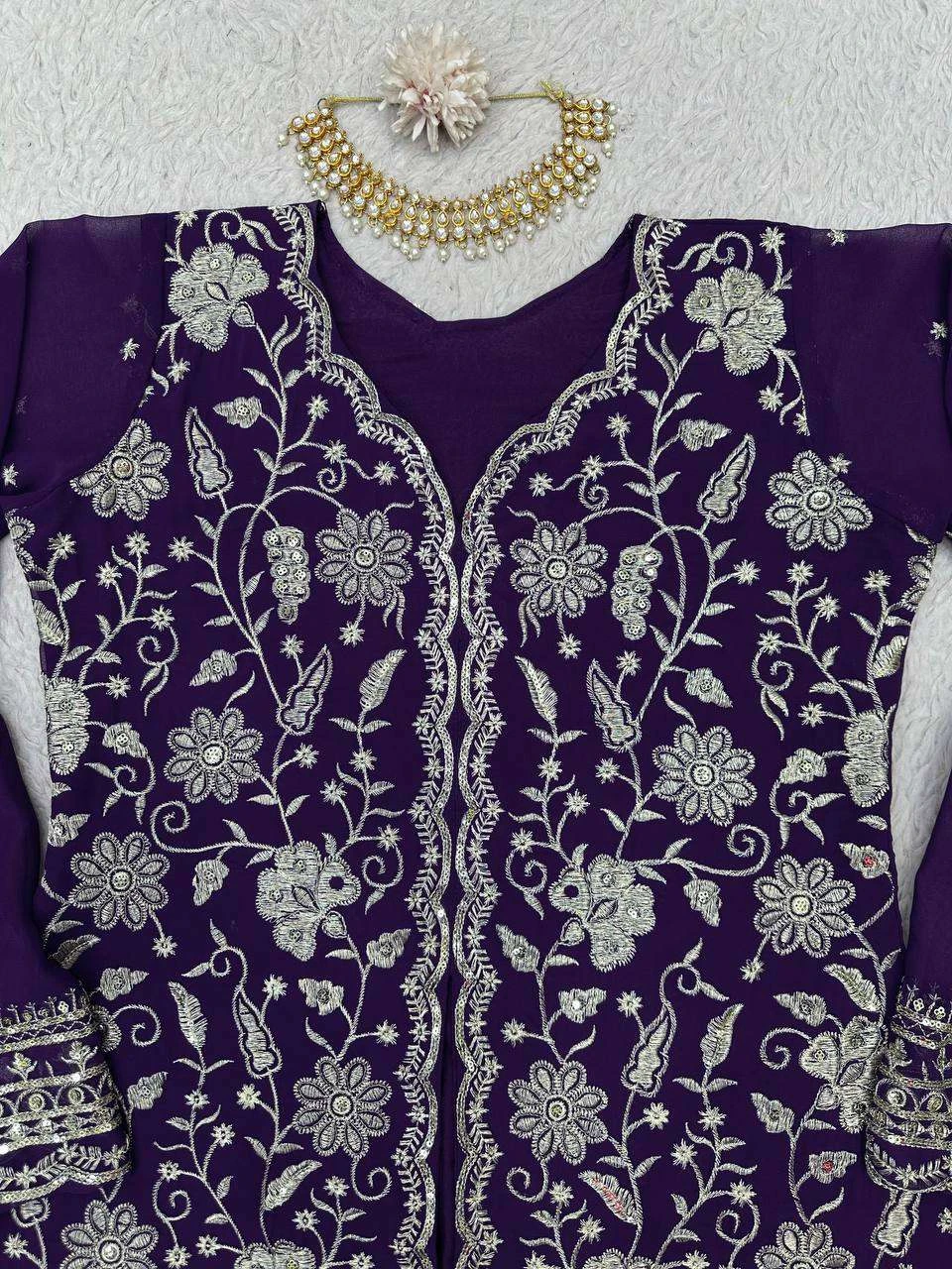 Vardan Ethnic Kd 1470 Faux Georgette Wholesale Pakistani Readymade Party Wear Salwar Suit Catalog — Wholesale Salwar Suits, MPA wholesale from Surat — view 9